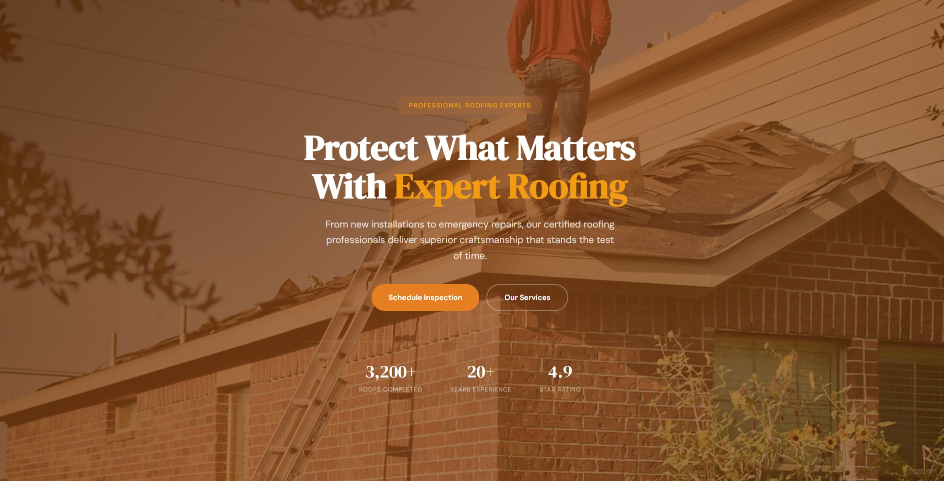 Roofing website template